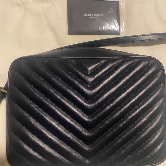 Saint Laurent Lou Camera Bag with Tassel in Quilted Leather Blue - Picture 2 of 7